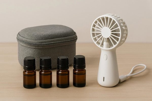26 Portable USB Fan Diffuser with Carry Case & 3 Oil Bottles